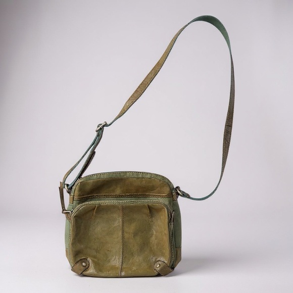 Fossil Handbags - 💚 Fossil Vintage Green Leather Crossbody Bag‎ – Distressed Boho Utility Vibe 🎒
